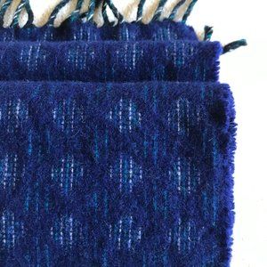 Vintage Lambswool Scarf by Christian Dior Monsieur Stunningly Dark Blue